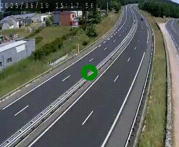 Caméra autoroute A75 à hauteur du col du rocher blanc en direction de Montpellier