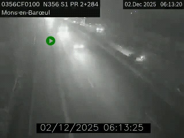 Webcam à l'entrée de Lille en direction du périphérique, à proximité de Mons-en-Baroeul sur la N356