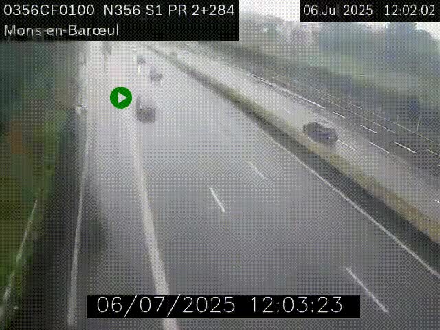 Webcam à l'entrée de Lille en direction du périphérique, à proximité de Mons-en-Baroeul sur la N356