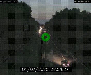 Webcam sur le périphérique de Nantes (N844) entre la Porte de Saint-Luce et la Porte d'Anjou, à l'est de la ville
