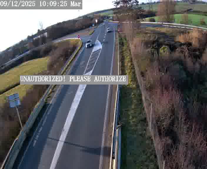 Point de vue trafic déployé sur D181a (France) à Sainte Marie aux Chênes, regardant vers Homecourt, aidant conducteurs et services à anticiper les flux.