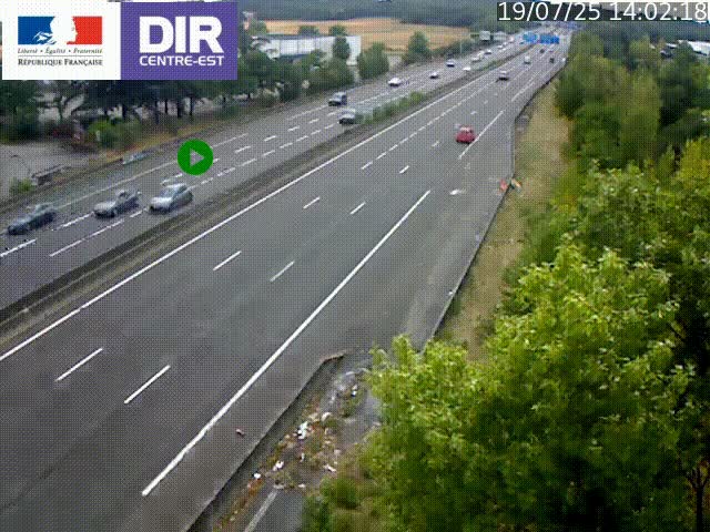 Caméra de circulation à Saint-Priest à la jonction entre l'A43 et l'A46 en direction de Marseille