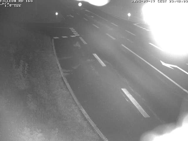 Webcam sur la RD164 à Tilleux. Vue orientée vers Neufchâteau