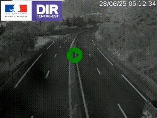 Caméra sur la Nationale 90 (N90) à La Léchère, en direction et à proximité d'Albertville