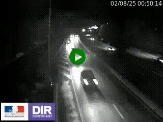Caméra autoroute sur A6 - Valvert, près de Lyon, en direction de Paris, à hauteur de la sortie 36 Porte du Valvert