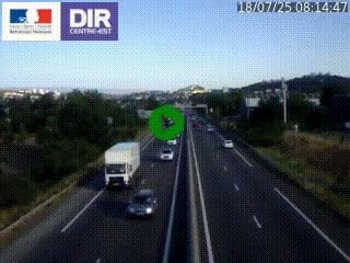 Caméra autoroute à Saint-Etienne (Les Littes) à hauteur du Ikea Saint-Etienne sur l'A72 en direction de Roanne