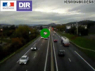 Caméra autoroute à Saint-Etienne (Les Littes) à hauteur du Ikea Saint-Etienne sur l'A72 en direction de Roanne