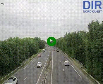 Webcam sur le périphérique de Caen (N814) à l'est de la ville, à Mondeville hauteur de la sortie 2, Presqu'île-Rives de l'Orne, au bout de l'autoroute A13