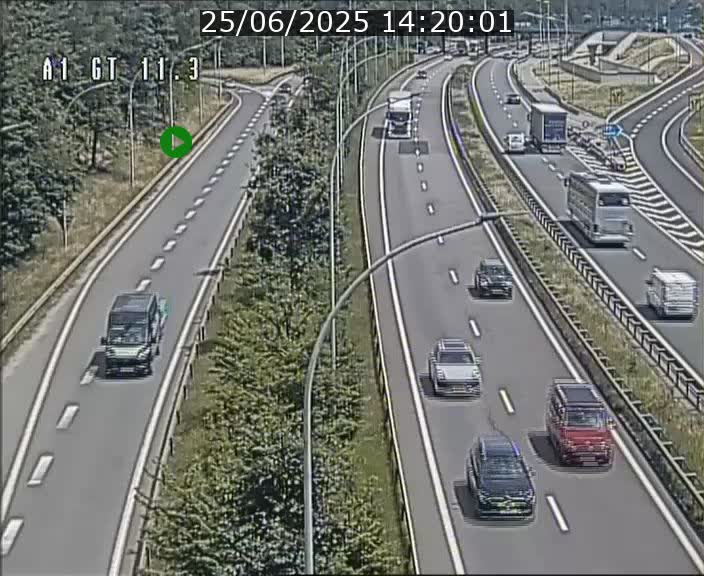 Traffic live webcam Luxembourg Senningerberg - A1 direction Allemagne - BK 11.3