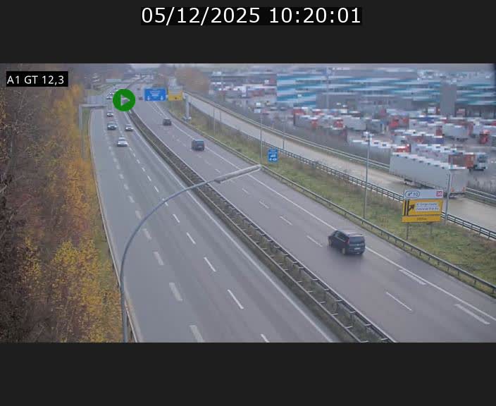 Traffic live webcam Luxembourg Senningerberg - A1 direction Allemagne - BK 12.3