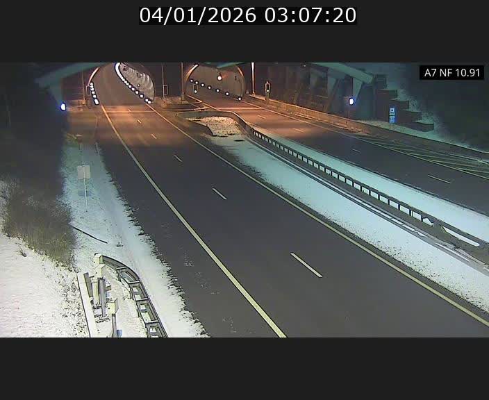 Caméra trafic Luxembourg - A7, Tunnel Gousselerbierg, entrée sud, direction Mersch