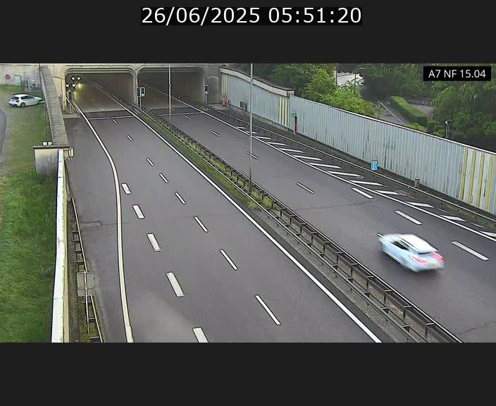 Caméra trafic Luxembourg - A7, Tunnel Mersch, entrée sud, direction Ettelbruck