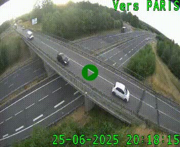 Clone of Caméra routière sur l'autoroute A20 au nord de Limoges, à la jonction avec la N520. Vue orientée vers Paris