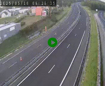 Caméra autoroute A75 à hauteur du col du rocher blanc en direction de Montpellier