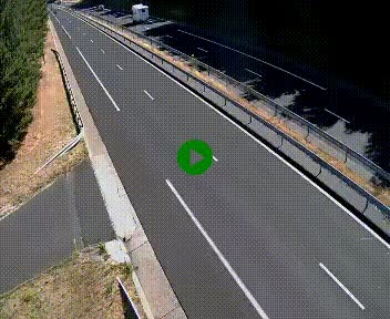 Caméra autoroute A75 à hauteur du col des Issartets en direction de Montpellier