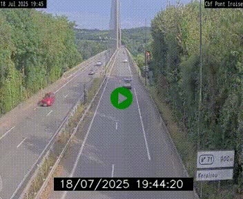 Webcam sur la N165 après le Pont de l'Iroise, à l'entrée de Brest