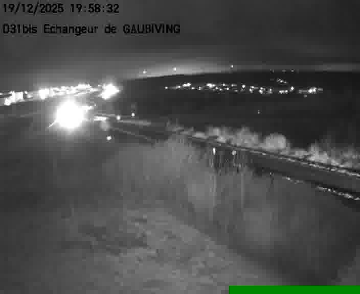 Dispositif d’observation sur D31bis (France) à Gaubiving, en direction de Sarreguemines, offrant une visualisation fiable des conditions de circulation.