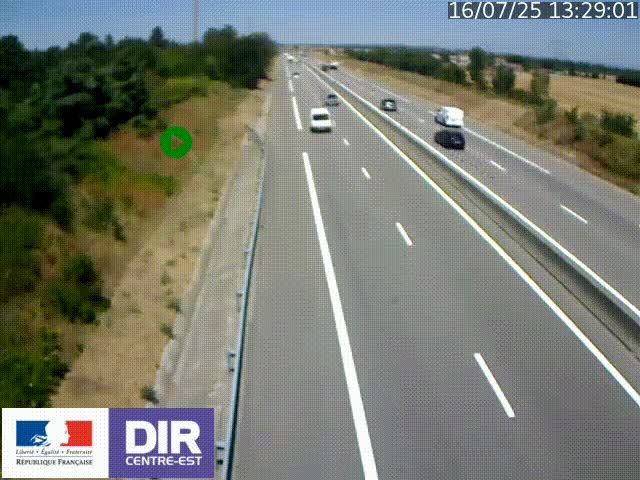 Webcam sur le contournement de Valence, sur la Nationale 7, à la jonction avec la N532, caméra orientée vers Grenoble