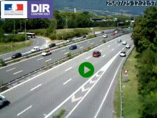 Webcam sur la Nationale 201 à hauteur de la sortie Chambéry-Nord, avant à la jonction entre l'A41 et l'A43, en direction de Lyon