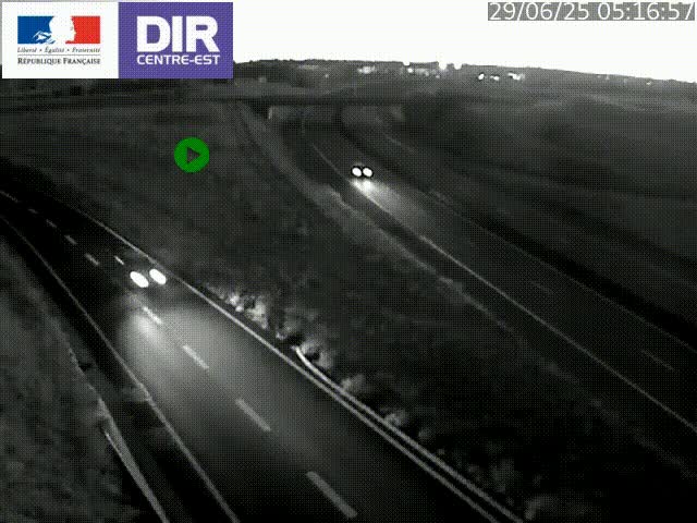 Webcam sur le contournement de Valence, sur la Nationale 7, caméra orientée vers Lyon