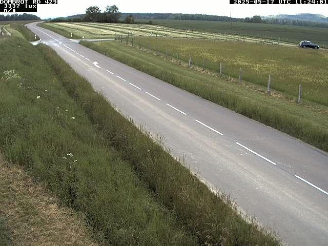 Webcam à Dombrot-le-Sec dans le département des Vosges sur la D429 à 407 mètres d'altitude
