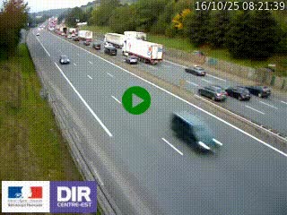 Webcam routière à Saint-Etienne-Terrenoire sur la RN88 avant la jonction entre l'A72 et le Boulevard Périphérique de Saint-Etienne