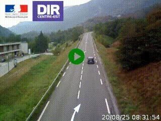 Web cam sur la N90 à Aime, en provenance de Bourg-Saint-Maurice et en direction d'Albertville
