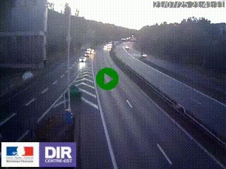 Caméra autoroute sur A6 - Valvert, près de Lyon, en direction de Paris, à hauteur de la sortie 36 Porte du Valvert