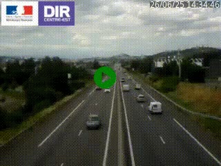 Caméra autoroute à Saint-Etienne (Les Littes) à hauteur du Ikea Saint-Etienne sur l'A72 en direction de Roanne