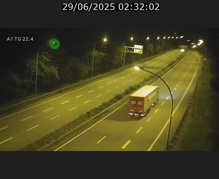 Traffic live webcam Luxembourg Flaxweiler - A1 direction Luxembourg - BK 22.4