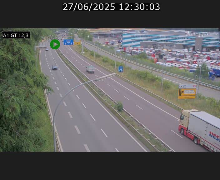 Traffic live webcam Luxembourg Senningerberg - A1 direction Allemagne - BK 12.3