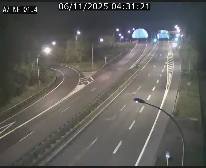 Caméra autoroute Luxembourg A7 - Echangeur Waldhaff - direction Tunnel Stafelter