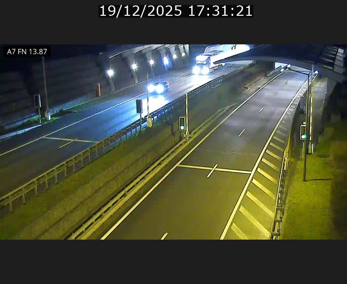 Caméra trafic Luxembourg - A7, Tunnel Gousselerbierg, entrée nord, direction Lorentzweiler