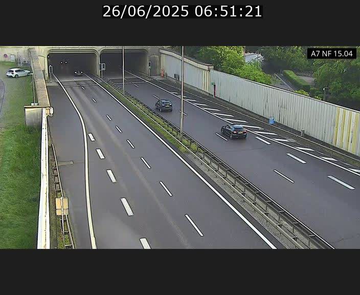 Caméra trafic Luxembourg - A7, Tunnel Mersch, entrée sud, direction Ettelbruck