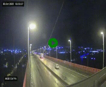 Webcam autoroute sur le périphérique de Bordeaux (A630) au nord de la ville. Caméra située sur le Pont d'Aquitaine.