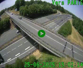 Clone of Caméra routière sur l'autoroute A20 au nord de Limoges, à la jonction avec la N520. Vue orientée vers Paris
