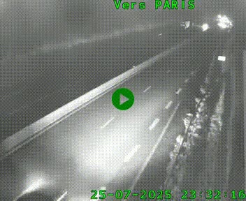 Caméra routière sur l'autoroute A20 à Saint-Hilaire-Bonneval, au sud de Limoges. Vue orientée vers Paris