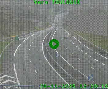 Caméra routière sur l'autoroute A20 à Noailles, en périphérie de Brive-la-Gaillarde. Vue orientée vers Toulouse