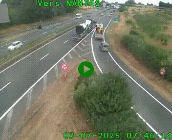 Webcam N147 au nord de Poitiers et à la jonction avec la A10