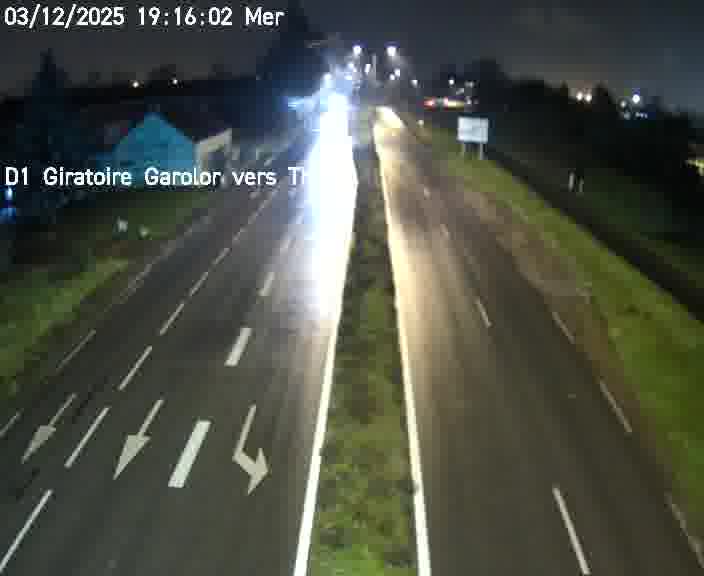 Webcam de surveillance sur D1 (France) à Ennery, cadrée vers Thionville, proposant une information routière utile aux déplacements quotidiens.