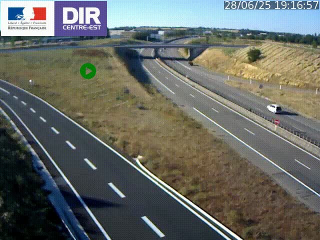 Webcam sur le contournement de Valence, sur la Nationale 7, caméra orientée vers Lyon