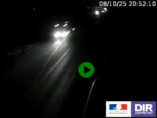Webcam routière sur la RN7 à hauteur de Toulon-sur-Allier, entre Moulins et Vichy