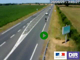 Webcam routière sur la RN7 à hauteur de Toulon-sur-Allier, entre Moulins et Vichy