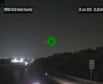 Webcam routière sur N338 à hauteur de Grand-Quevilly en périphérie de Rouen. Vue orientée vers Rouen