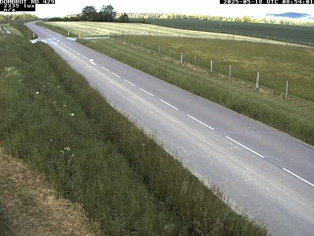 Webcam à Dombrot-le-Sec dans le département des Vosges sur la D429 à 407 mètres d'altitude