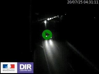 Caméra autoroute sur A6 - Valvert, près de Lyon, en direction de Paris, à hauteur de la sortie 36 Porte du Valvert