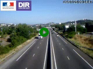 Caméra autoroute à Saint-Etienne (Les Littes) à hauteur du Ikea Saint-Etienne sur l'A72 en direction de Roanne