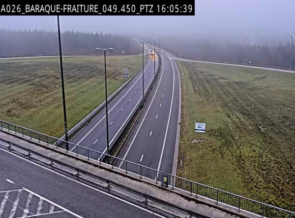 Webcam à la Baraque de Fraiture à la jonction entre l'E25 et la N89 à hauteur de Vielsalm