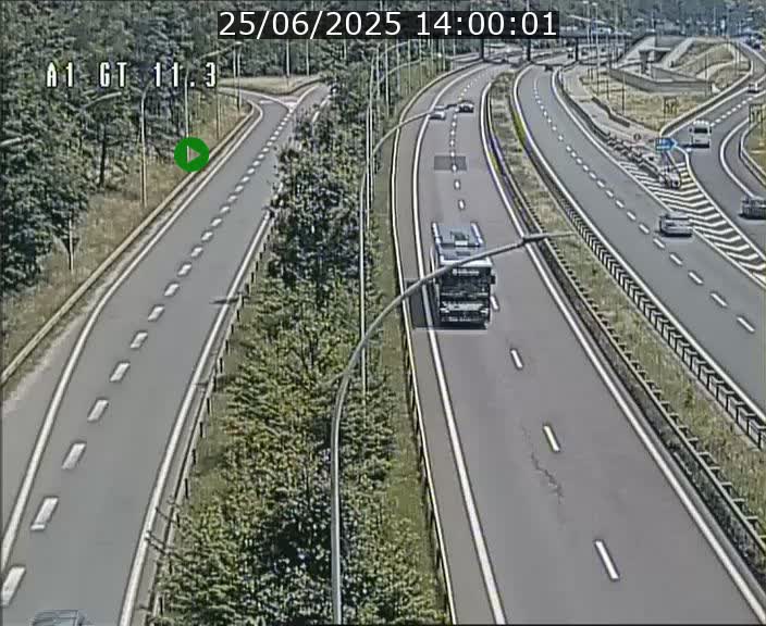 Traffic live webcam Luxembourg Senningerberg - A1 direction Allemagne - BK 11.3