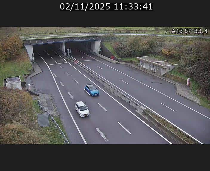 Webcam trafic sur A13 à hauteur d'Altwies en direction de Mondorf-les-bains et en provenance de l'Allemagne